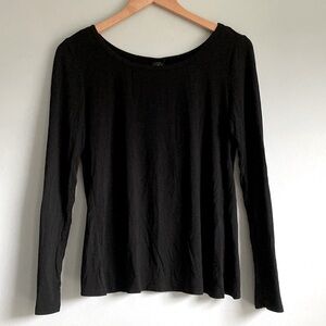 Electric Yoga Black Long Sleeve Athletic Yoga Top Size Medium